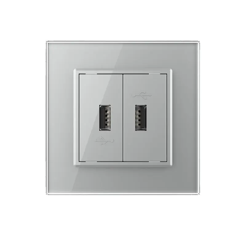 Livolo | Harmaa | SR | Kaksois USB -laturi