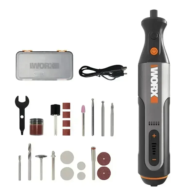 Worx 8V pyörivä työkalu WX106 langaton miniporakone kaiverrukseen, hiontaan ja kiillotukseen