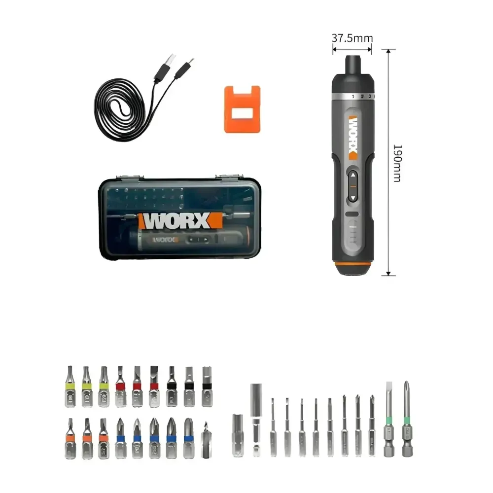 WORX WX242 Mini-sähköruuvimeisselisarja magneettisoijalla
