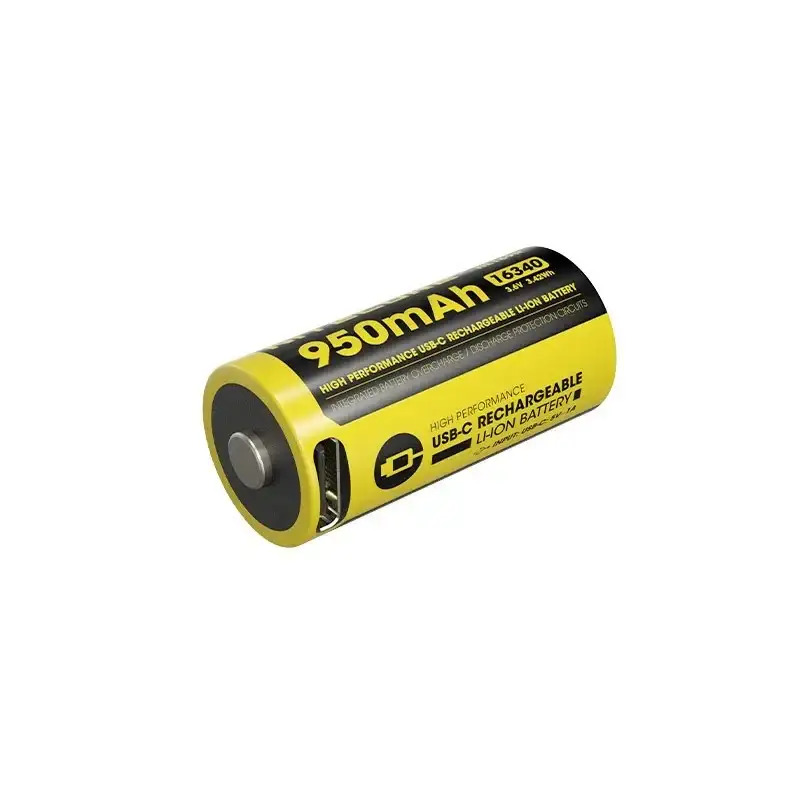 Nitecore RCR123 akku - Tehokas suorituskyky USB-C:llä
