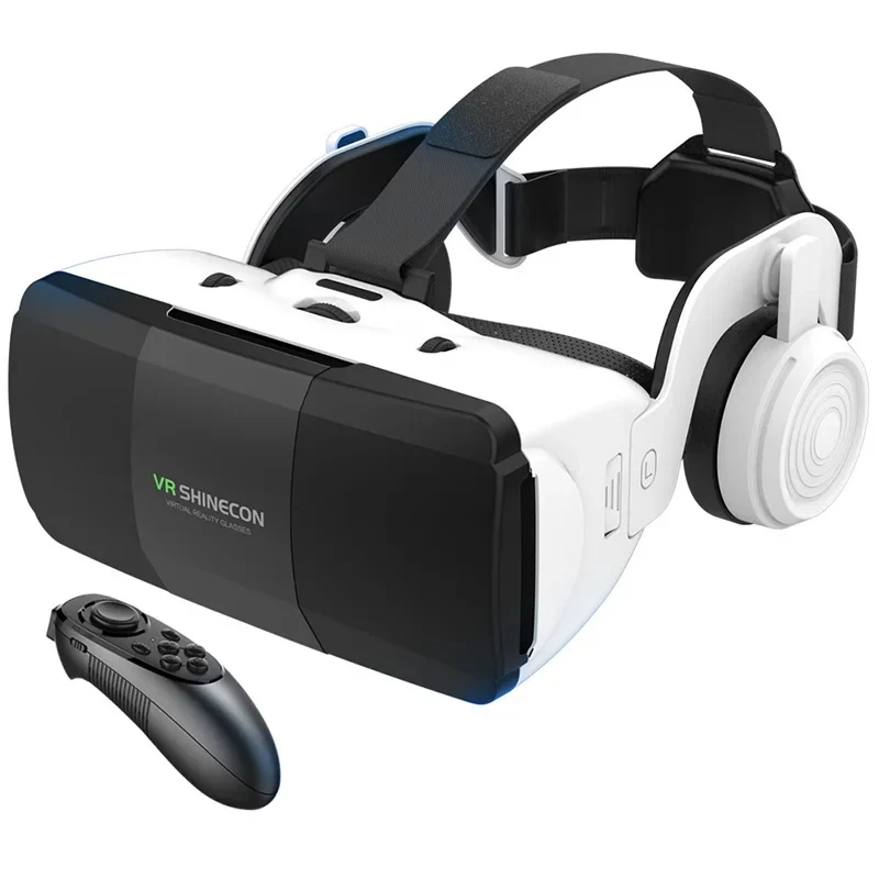 VR SHINECON Virtual Reality Headset älypuhelimelle - 3D VR -lasit Bluetooth-ohjaimella iPhonelle ja Androidille