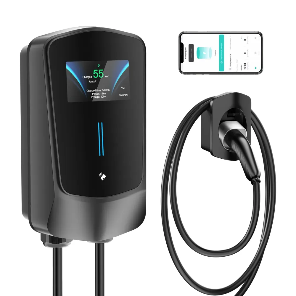 NOEIFEVO Wallbox Tyyppi 2, 11kW, sovelluksella ja RFID:llä, 6–16A, 3-vaiheinen 400V latauslaite sähköajoneuvoille (BEV/PHE...
