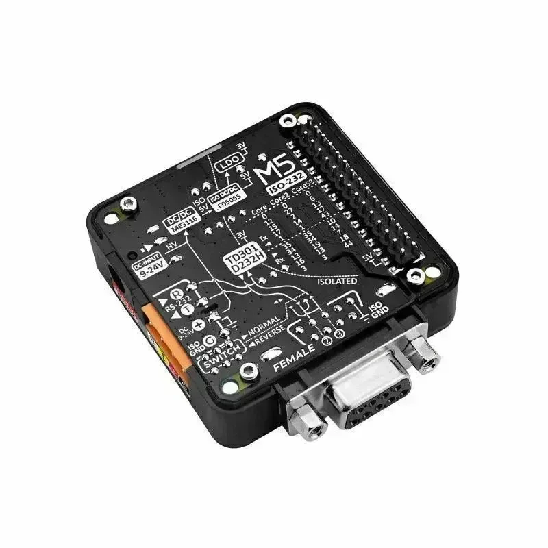 M5stack RS232 -moduuli 13.2 DB9-naisliittimellä