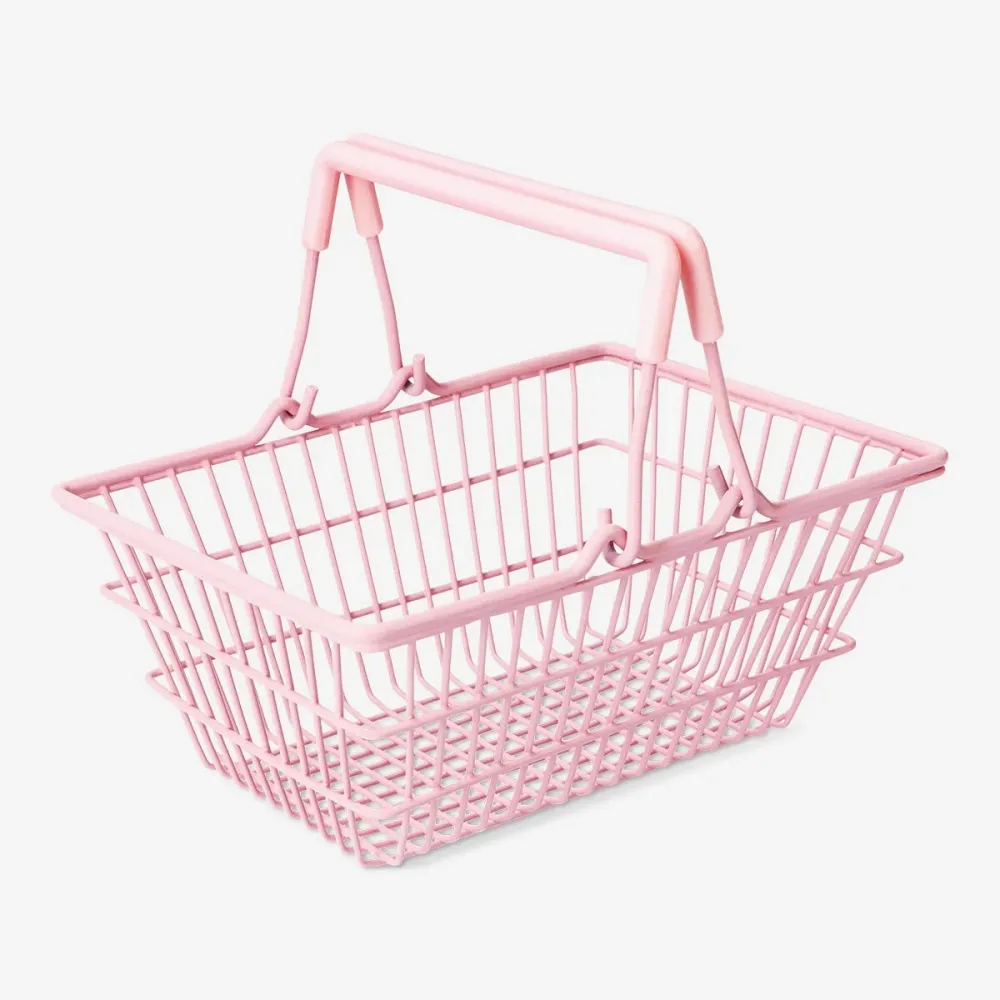 Mini vaaleanpunainen ostoskori