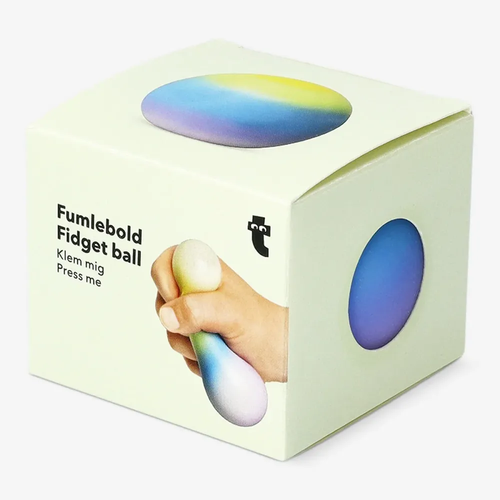Monivärinen fidget-pallo