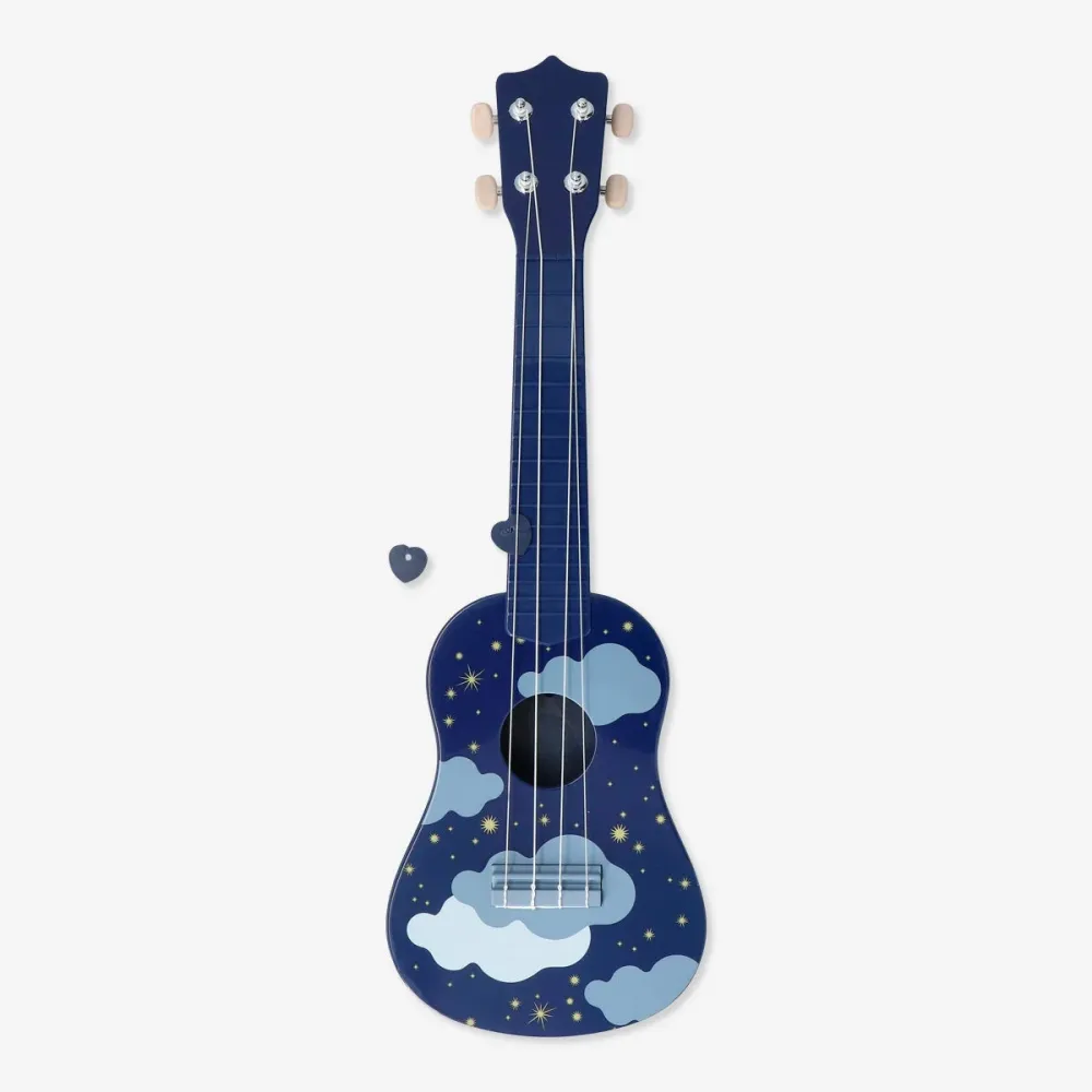 Ukulele, jossa on pilviä