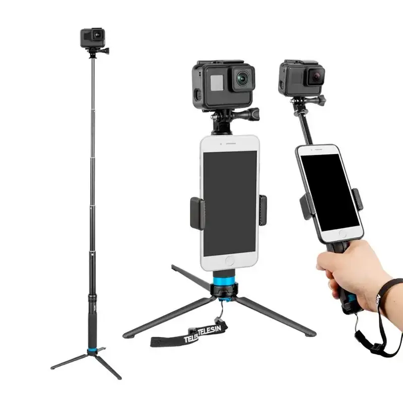 Telesin GoPro -lisävarusteet: Kolmijalka ja matkapuhelinteline