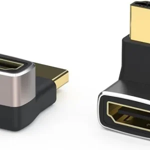 Fuj:tech HDMI Ultra High Speed 90° -kulma-adapteri, versio 4