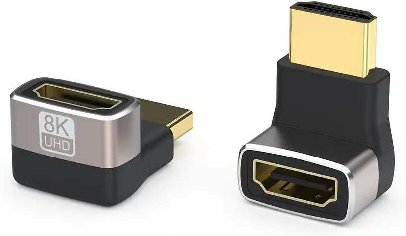 Fuj:tech HDMI Ultra High Speed 90° -kulma-adapteri, versio 4