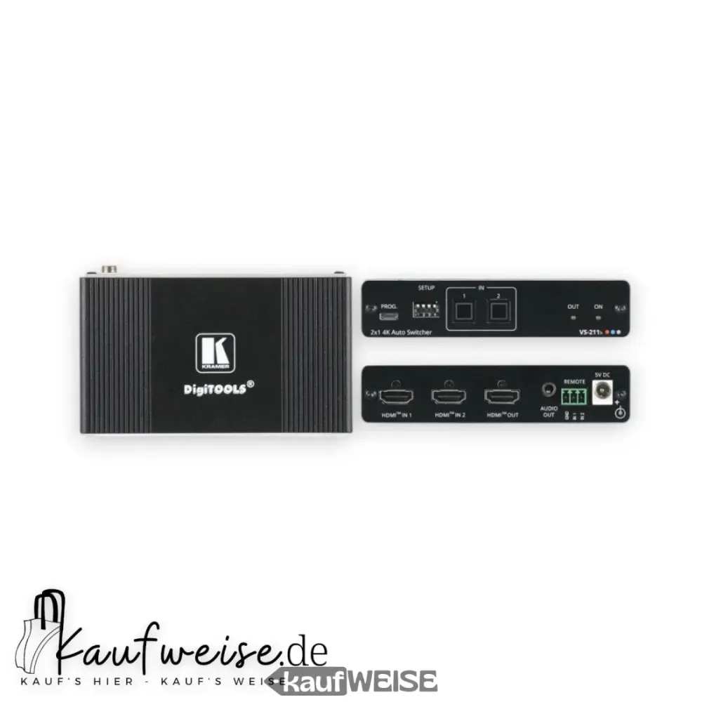Kramer VS-211x 2x1 HDMI-automaattikytkin | 4K 60Hz (4:4:4) | HDCP 2.2