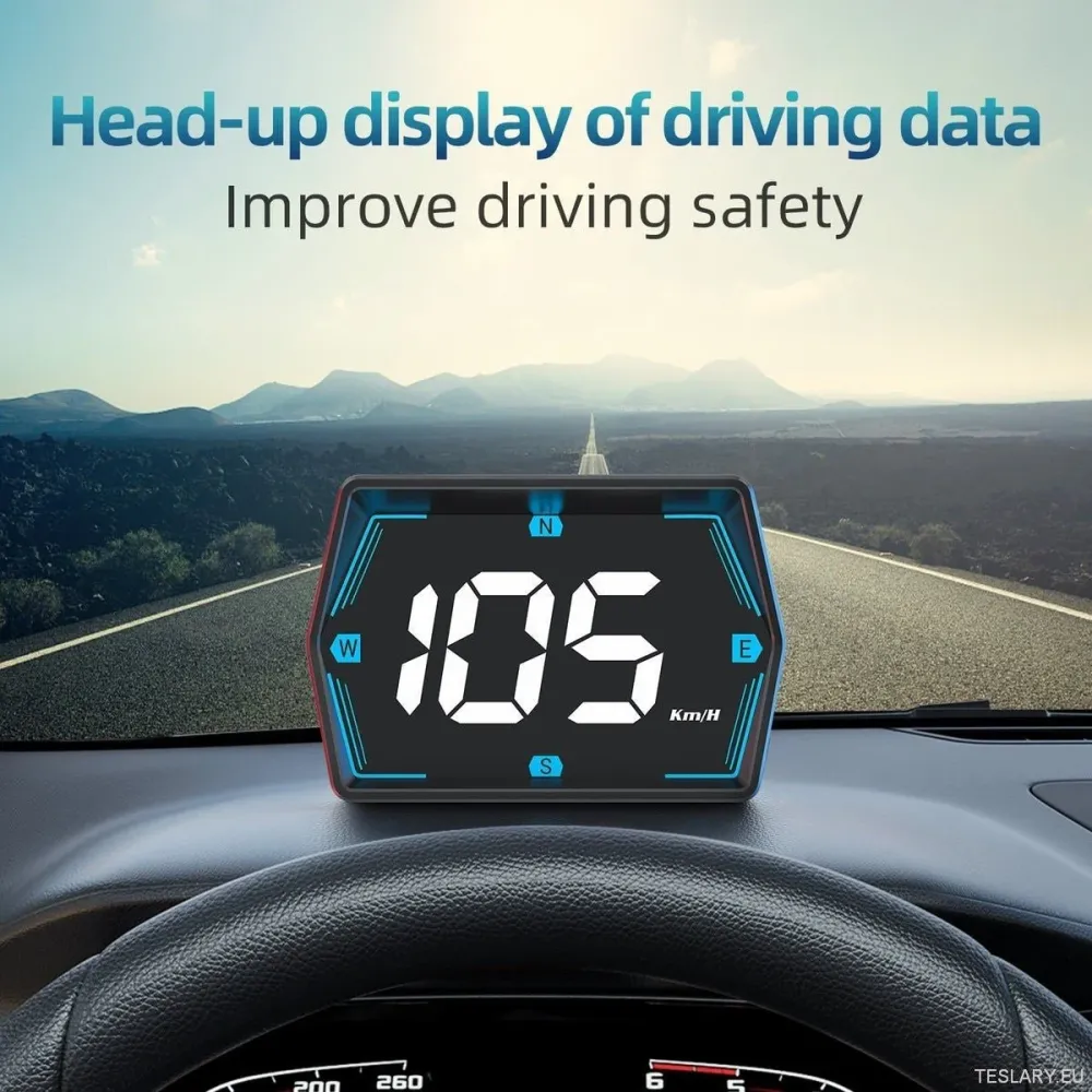 SmartDrive 2024: Advanced Car HUD GPS- ja turvahälytyksillä