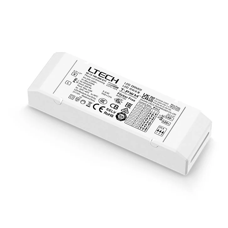 12W TRIAC-himmennettävä vakiovirtateholähde 100mA-400mA 9-42V LTECH