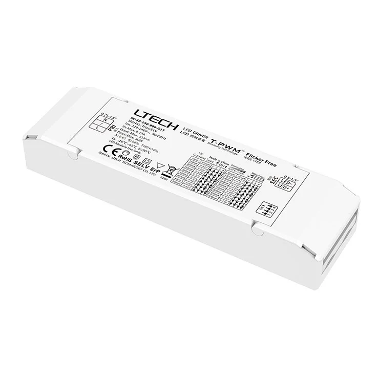 30W TRIAC-himmennettävä vakiovirtateholähde 150mA-900mA 9-42V LTECH