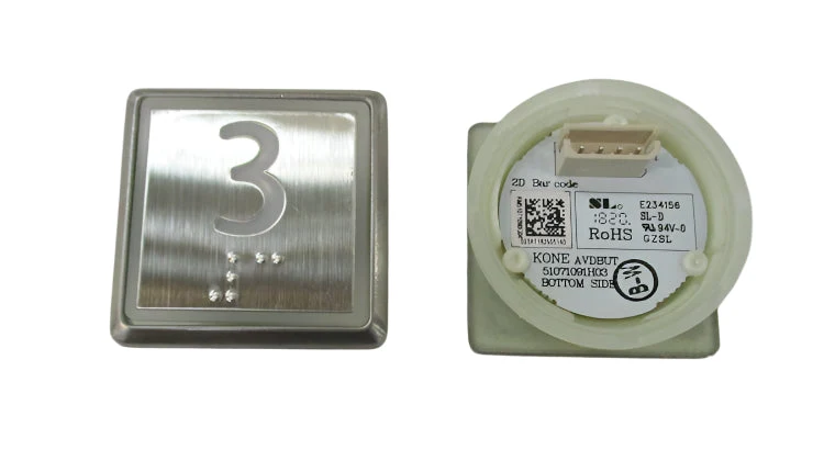 Kone Button 3 valkoinen huuhtelupaneeli KM863051G081H003