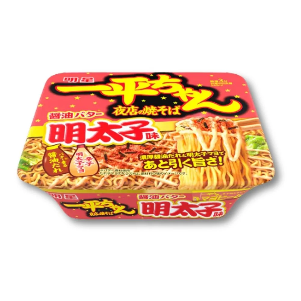 Myojo Ippei-chan Yakisoba Nuudelit - Soijakastike & Mentaiko