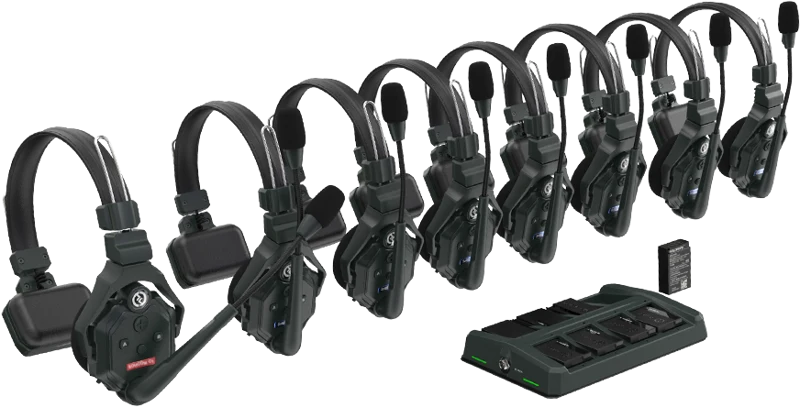 Hollyland Solidcom C1 Full Duplex Langaton Intercom Järjestelmä 8 headsets