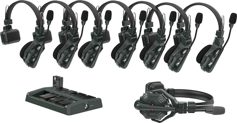 Hollyland Solidcom C1 Full Duplex Langaton Intercom Järjestelmä 8 headsets
