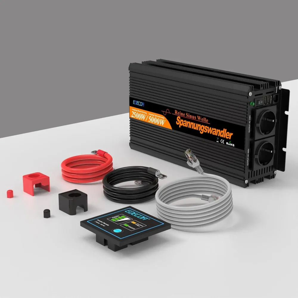 EDECOA 2500W/5000W puhdas siniaaltoinvertteri 12V