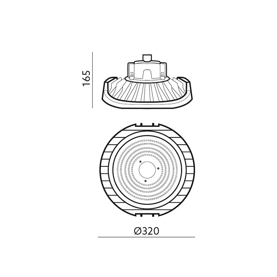 200W LED-valaisin High Bay NINA 110° 4000K 26500lm IP65
