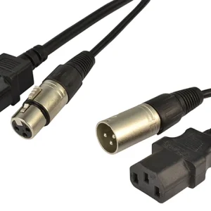 IEC & XLR yhdistelmäkaapeli (ÄÄNI, 5m)