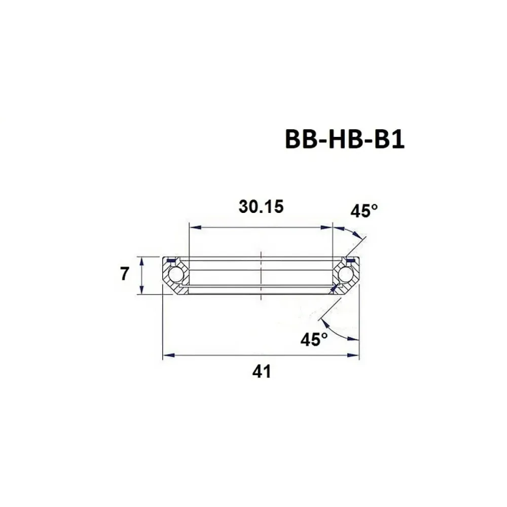 BLACK BEARING B11 ohjauslaakeri 30.15x41x7mm 45/45° 1-1/8" - B11