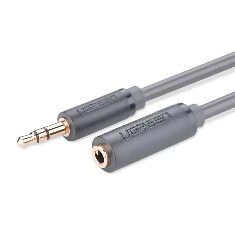 Ugreen AV124 kaapelin jatkojohto Audio AUX 3,5mm TRS Ha-Ho - 1m - harmaa