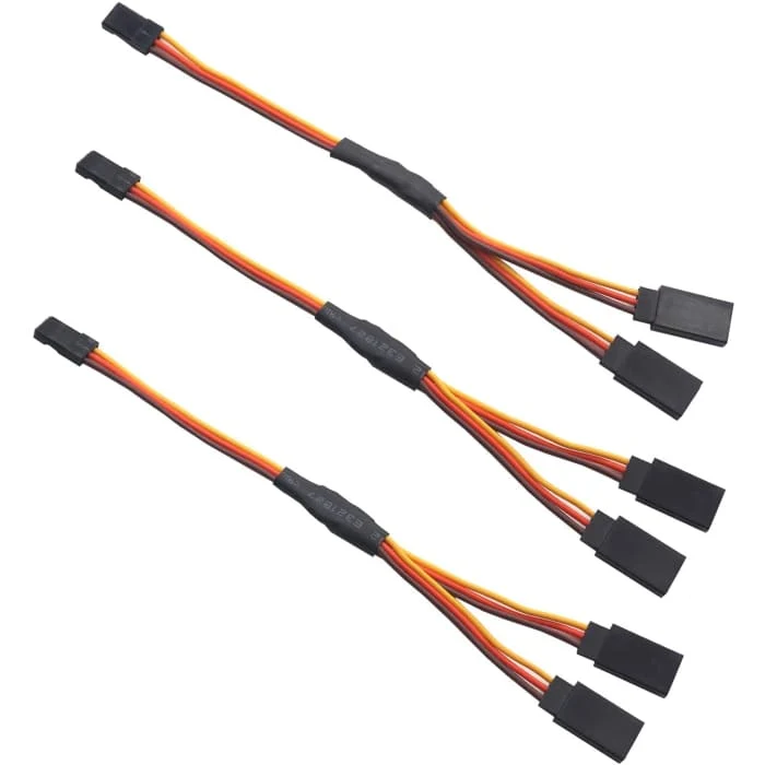 10 kpl RC 1 - 2 Y-servon jatkokaapeli 300mm 3 Pin JR uros ja Futaba naaras RC Drones Helikopterit Autot YUNIQUE GREEN-CLEA...