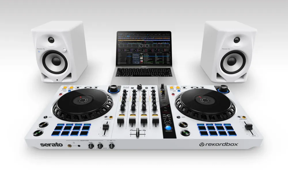 Pioneer DJ DM-50D-BT-W Studiomonitorit ja Bluetooth (valkoinen)