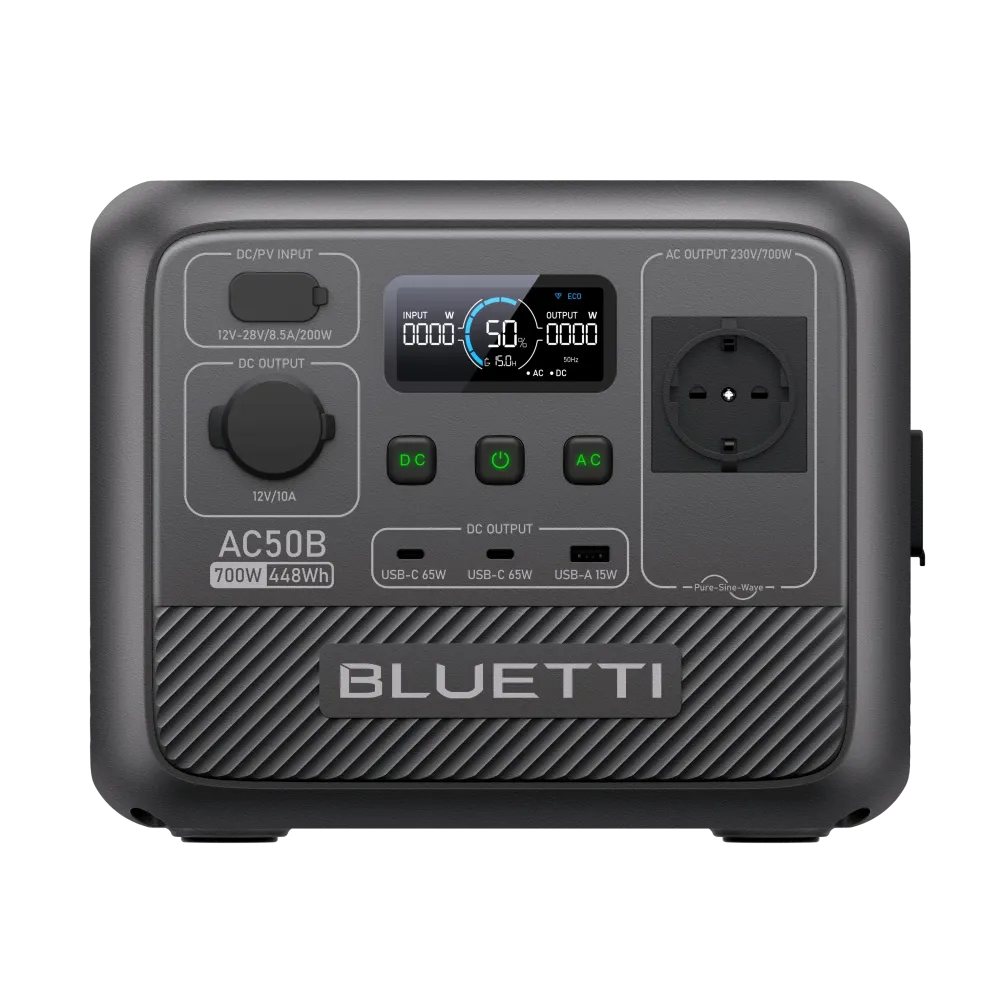 Kannettava BLUETTI AC50B voimalaitos | 700W 448Wh BLUETTI-EU