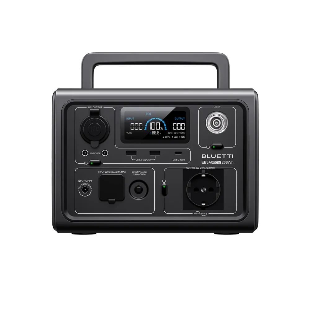 BLUETTI EB3A kannettava voimalaitos | 600W 268Wh Bluettipower-EU