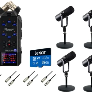 Zoom H6e Essential Podcast Paketti (4 Henkilöä)