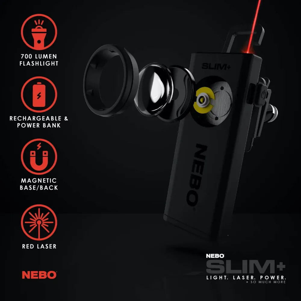 Ohut + 700lm laserilla