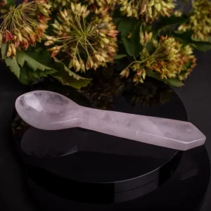 Rose kvartsi lusikka 15 cm