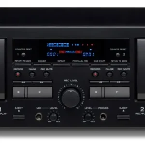 TEAC W-1200 Kaksoiskasettisoitin (Musta)