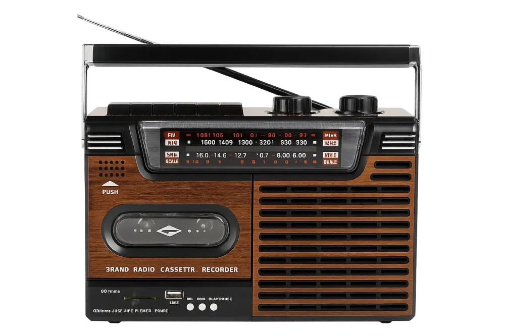 Studio 57 Kassetinauhuri FM:llä ja Bluetoothilla, Ruskea + Kassetinauha