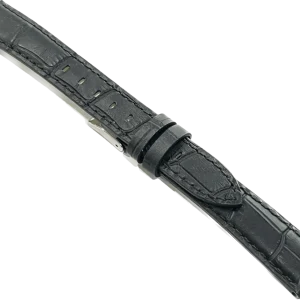 Breil musta nahkaranneke krokotiilikuinauksella 16mm EW 0237