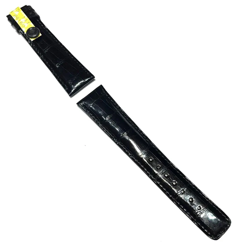 IWC XL kiiltävät mustat alligaattorihihnat 20/18 tappisoljelle IWA24160