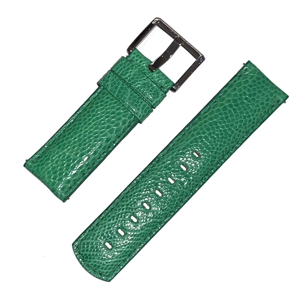 Locman 24.5mm Latin Lover kellon ranneke vihreä strutsinnahka LO-VE