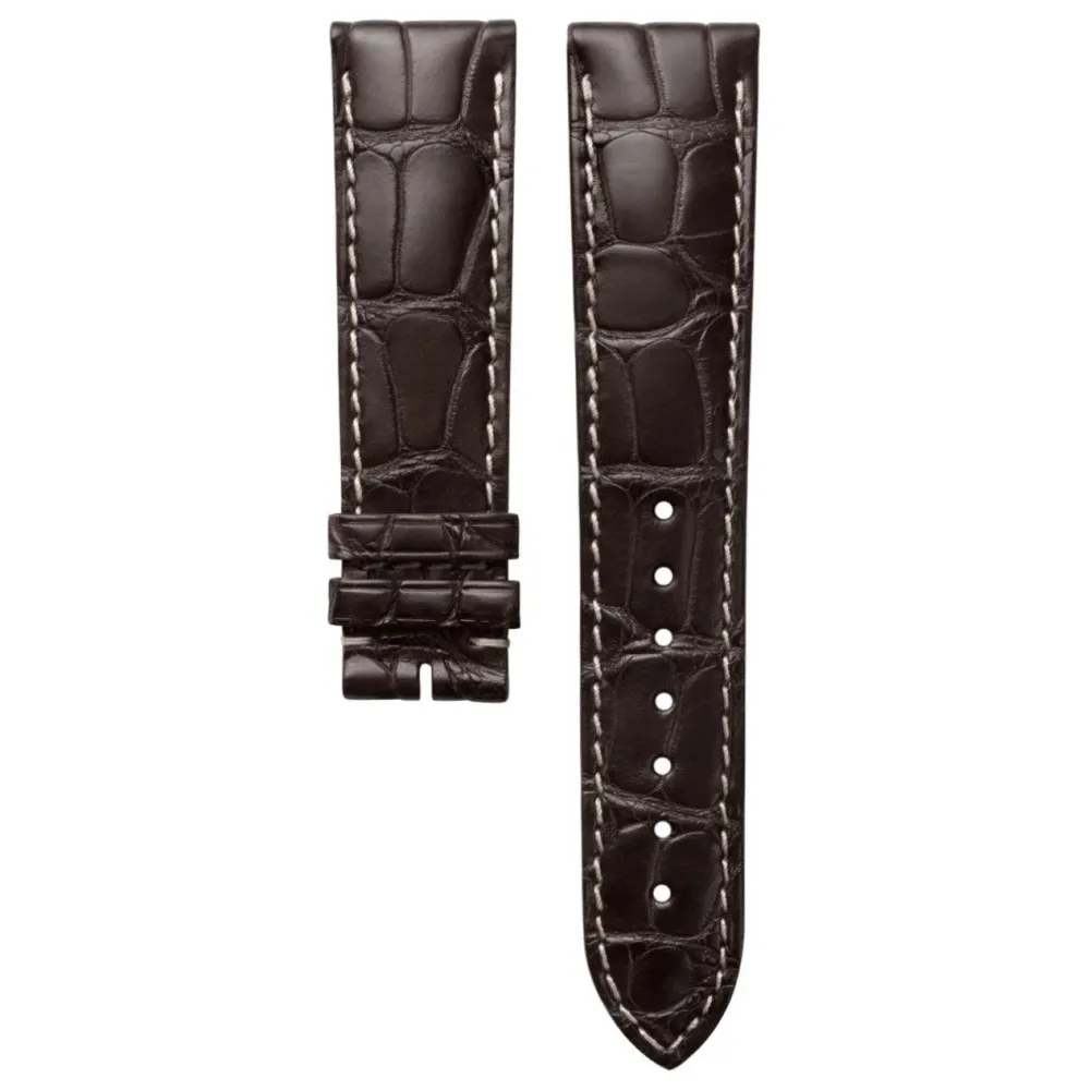 Longinesin ruskea alligaattorinahkahihna L682109818