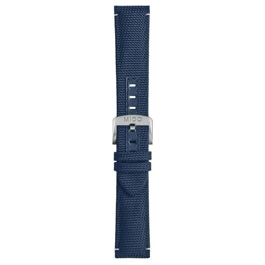 Mido Ocean Star GMT sininen nahkainen ja kangasranneke M604017348