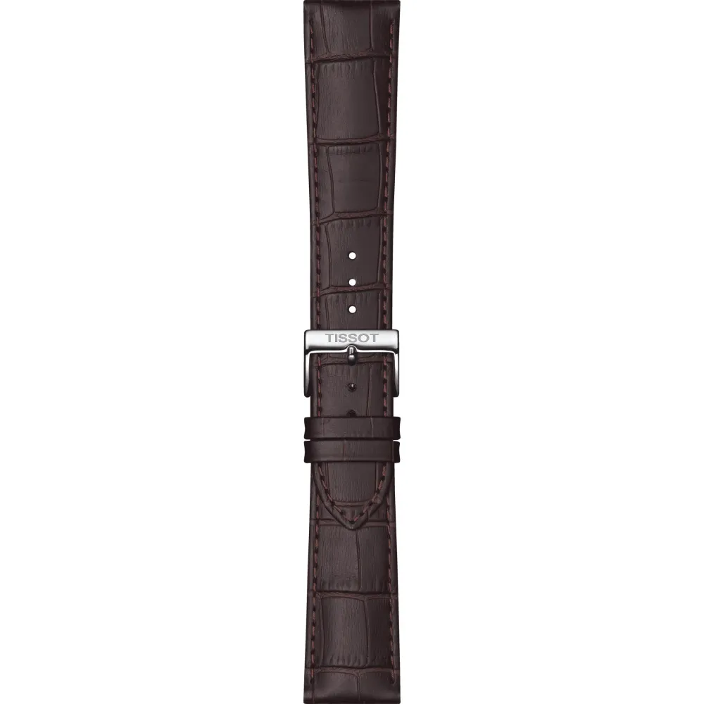 Tissot ruskea krokotiilikuvioinen nahkahihna 22/19 terässoljella T600045522