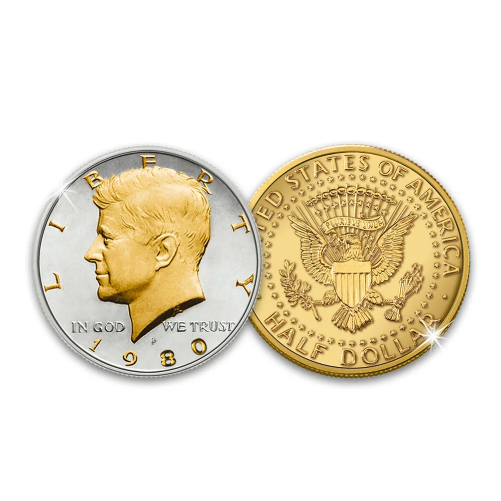 Kultainen ja hopeinen Kennedy-puolisodollari