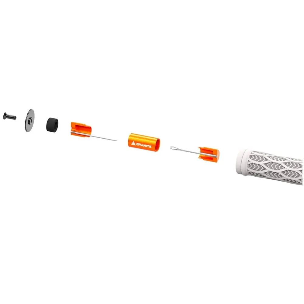GRANITE DESIGN CNC Tubeless ohjaustangon korjaussarja + 4 mustaa tikkua