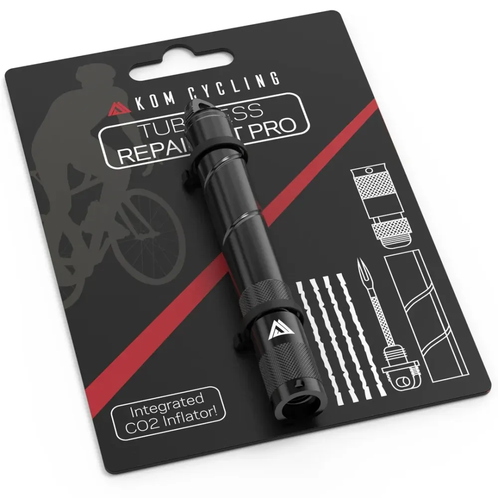 KOM CYCLING Tubeless PRO -korjaussarja musta