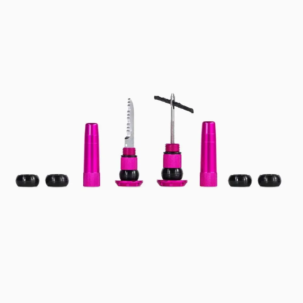 MUC OFF Integroitu Tubeless Pink -korjaussarja