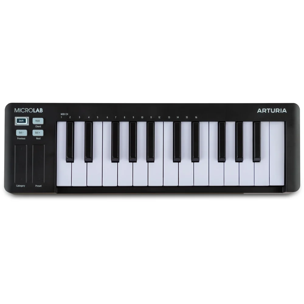 Arturia MicroLab mk3 MIDI-Kosketinsoittimet (Musta)