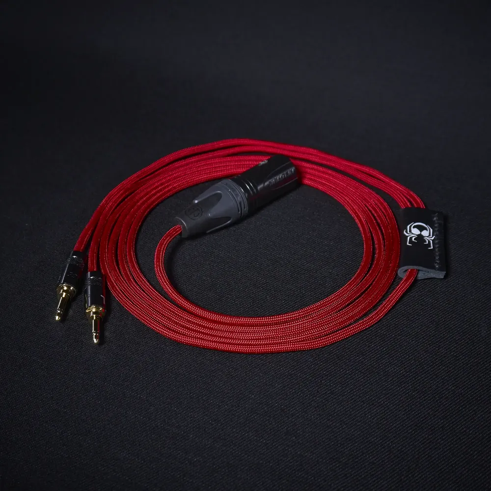 Fostex TH919-, TH910- ja RP-lippulaivamallien kustomoitu kaapeli (kaksois-3,5 mm:n liitäntä) - Medusa-sarja Arachne Audio