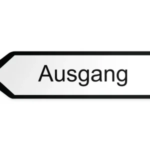Ausgang Wegweiser Links, 60 x 15 cm