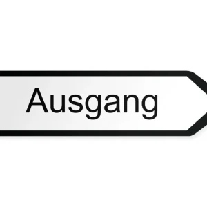 Ausgang Wegweiser Rechts, 60 x 15 cm
