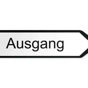 Ausgang Wegweiser Rechts, 40 x 10 cm